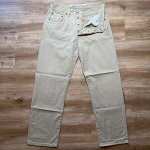 Vintage Diesel Jeans Men 32x30 Tan Straight Leg Button Fly Preppy Italy (Tag 33)